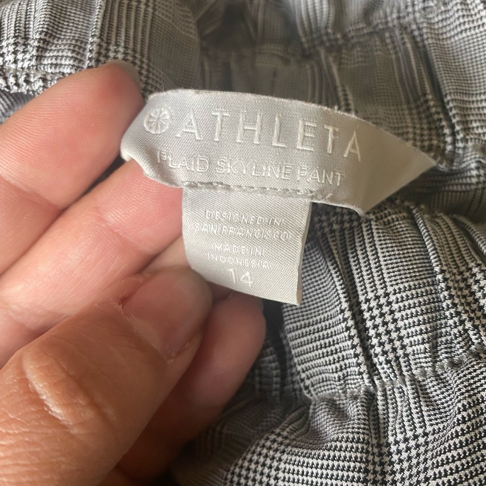 Athlete plaid skyline pant size 14
